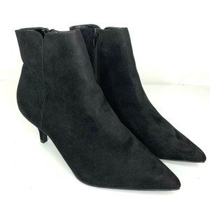 Womens Ankle Bootie Size 12 M Black Kitten Heel